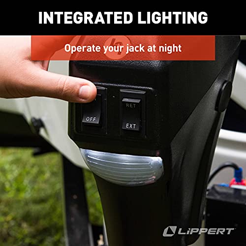 Lippert 3500LB Power Tongue Jack Black