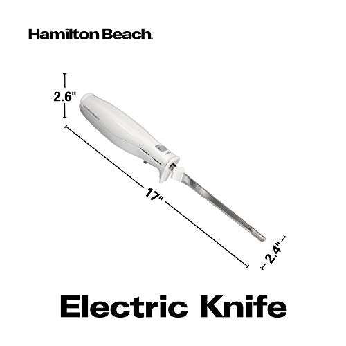 Hamilton Beach Electric Knife for Carving Meats, Poultry, Bread, Crafting Foam & More