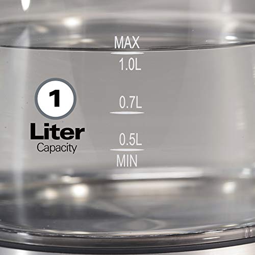 Hamilton Beach Glass Electric Tea Kettle 1L Cordless