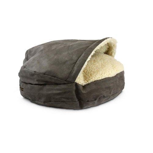 Snoozer Pet Products €“ Luxury Cozy Cave Dog Bed with Microsuede | Large - Dark Chocolate