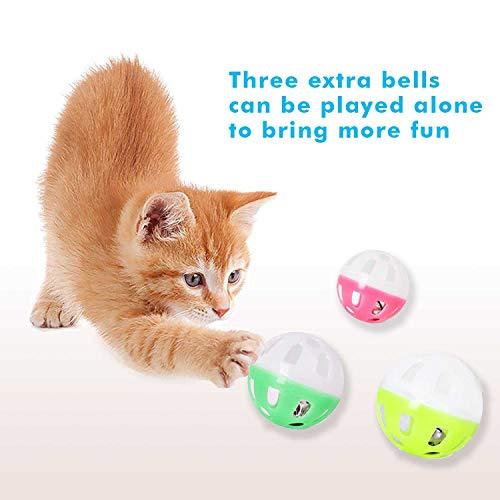 UPSKY Cat Toy Roller Cat Toys 3 Level Towers Tracks Roller with Six Colorful Balls