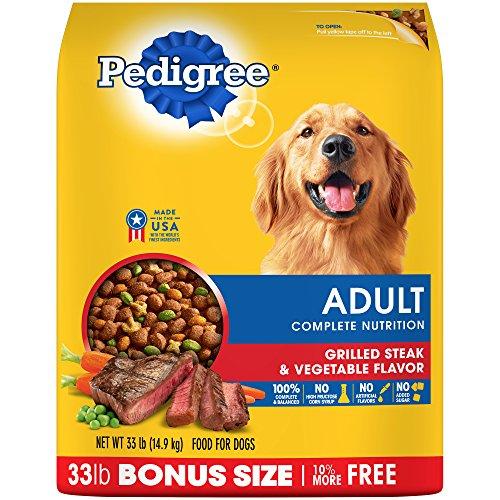 PEDIGREE Adult Complete Nutrition Grilled Steak & Vegetable Flavor Dry Dog Food 33 Pounds