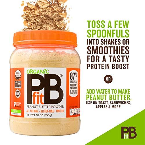PBfit All-Natural Organic Peanut Butter Powder - 8g of Protein (30 oz.)
