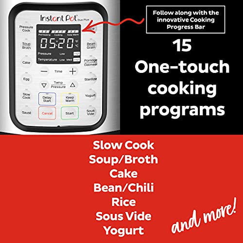 Instant Pot Duo Plus 6 Quart 9-in-1 Electric Pressure Cooker, Slow Cooker, Rice Cooker