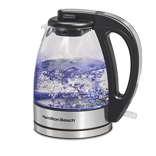 Hamilton Beach Glass Electric Tea Kettle 1L Cordless