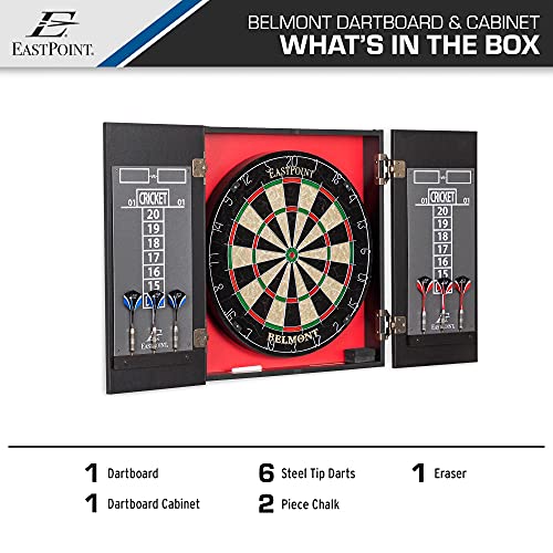 EastPoint Sports Belmont Bristle Dartboard and Cabinet Set