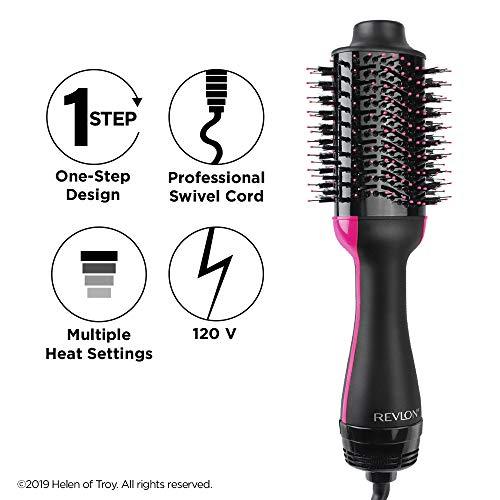 Revlon One-Step Hair Dryer And Volumizer Hot Air Brush, Black