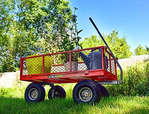 Gorilla Carts GOR800-COM Steel Utility Cart with Removable Sides, 800-lbs. Capacity