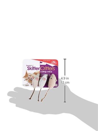 SmartyKat Skitter Critters Cat Toy Catnip Mice, 3/pkg