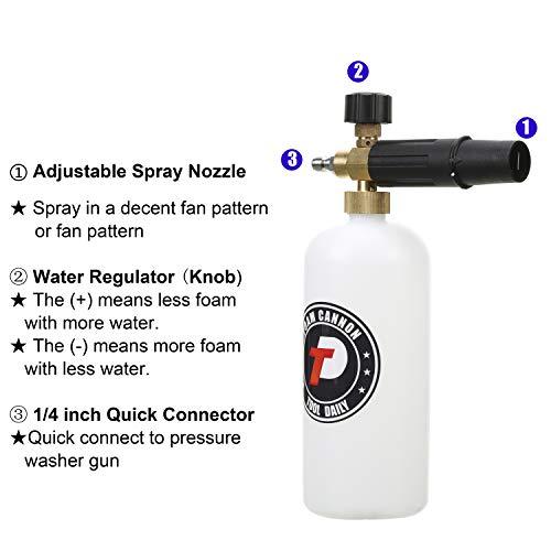 Tool Daily Foam Cannon with 1/4 Inch Quick Connector, 1 Liter, 5 Press —  Moburk
