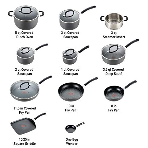 T-fal Ultimate Hard Anodized Nonstick 17 Piece Cookware Set