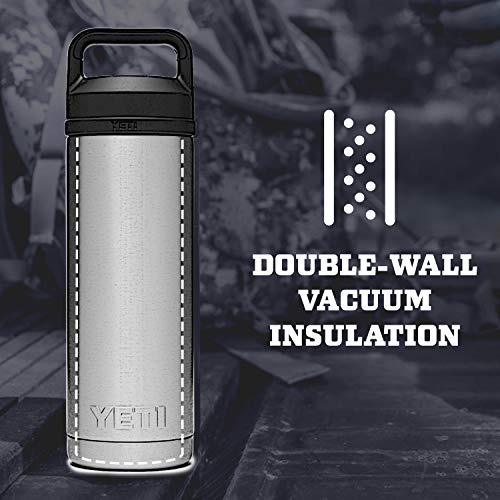 YETI Rambler 18 oz Bottle, Vacuum Insulated, Stainless Steel with Chug Cap