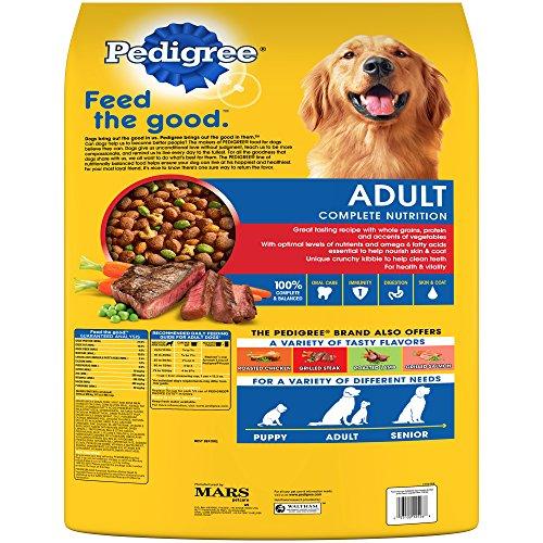 PEDIGREE Adult Complete Nutrition Grilled Steak & Vegetable Flavor Dry Dog Food 33 Pounds